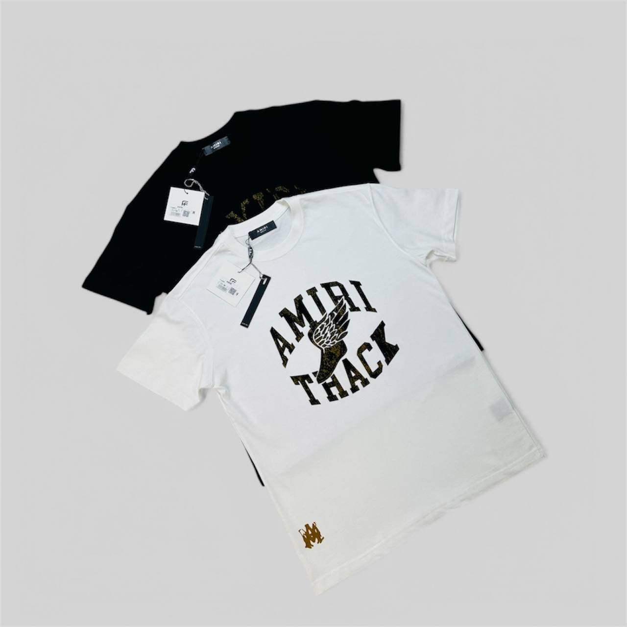 4793559040.jpg Amiri Track Logo T-Shirt For Men's in 2 Colors - Image 1
