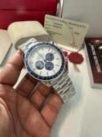Omega Speedmaster 50th Anniversary Watch For Men's with Silver Chain Strap - Image 2