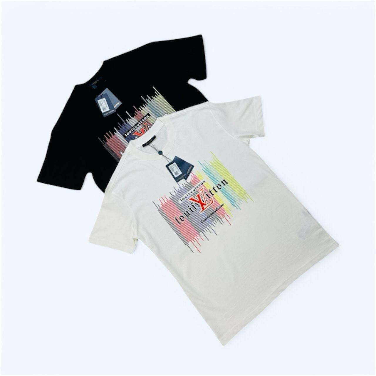 4799184265.jpg Louis Vuitton Men's Women's Multi Color Graphic LV Logo T-shirt - Image 1