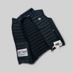 Moncler Puffer Logo Printed Bodywarmer For Men's in Black Color - Image 5