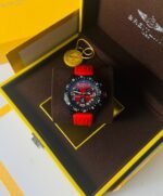Breitling Endurance Pro Ironman Red Dial Red Rubber Strap Watch for Men's