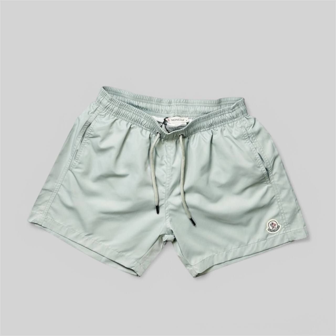 4815335949.jpg Moncler Logo Printed Swim Shorts Green For Men's - Image 1