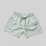 Moncler Logo Printed Swim Shorts Green For Men's - Image 2