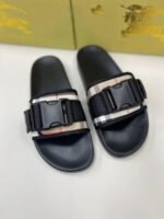 Burberry Vintage Check Print Buckled Sliders For Men's - Image 3
