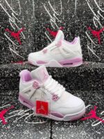 Nike Jordan 4 Retro White Pink Oreo Women's Trainers - Image 2
