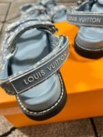 Louis Vuitton Women's Denim Paseo Flat Comfort Sliders - Image 4