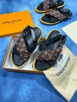 Louis Vuitton Women's Calfskin Padded Nylon Flat Comfort Sliders - Image 3