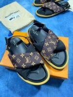 Louis Vuitton Women's Calfskin Padded Nylon Flat Comfort Sliders - Image 2