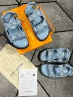 Louis Vuitton Women's Denim Paseo Flat Comfort Sliders - Image 3