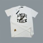 Amiri Track Logo T-Shirts For Men's in 2 Colors - Image 6