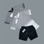 Dior Oblique Cotton Jacquard T-Shirt & Shorts Set in Different Colors For Men's
