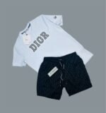 Dior Logo Printed T-Shirts & Shorts Sets For Men's in Different Colors - Image 3