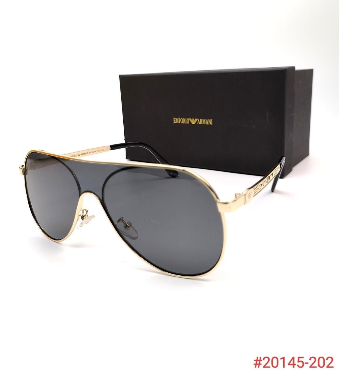 4872091975.jpg Emporio Armani Gold/Black Aviator Sunglasses For Men's - Image 1