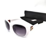 Gucci Gray Oval Sunglasses for Women's - Image 2