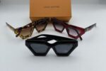 Louis Vuitton Triangle Small Rectangle Thick Frame Cat Eye Sunglasses Women - Image 2