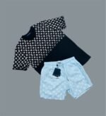 Louis Vuitton LV Designer Logo Printed T-Shirts & Shorts Set For Men's in Different Colors - Image 4