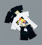 Off-White T-Shirts & Shorts Set For Men's in Different Colors - Image 2