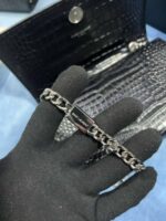 Saint Laurent YSL Black Croc Embossed Leather Women's Shoulder Bag - Image 5