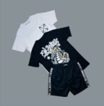 OFF-WHITE Dragon Skate T-Shirts & Shorts Sets in Different Colors For Men's