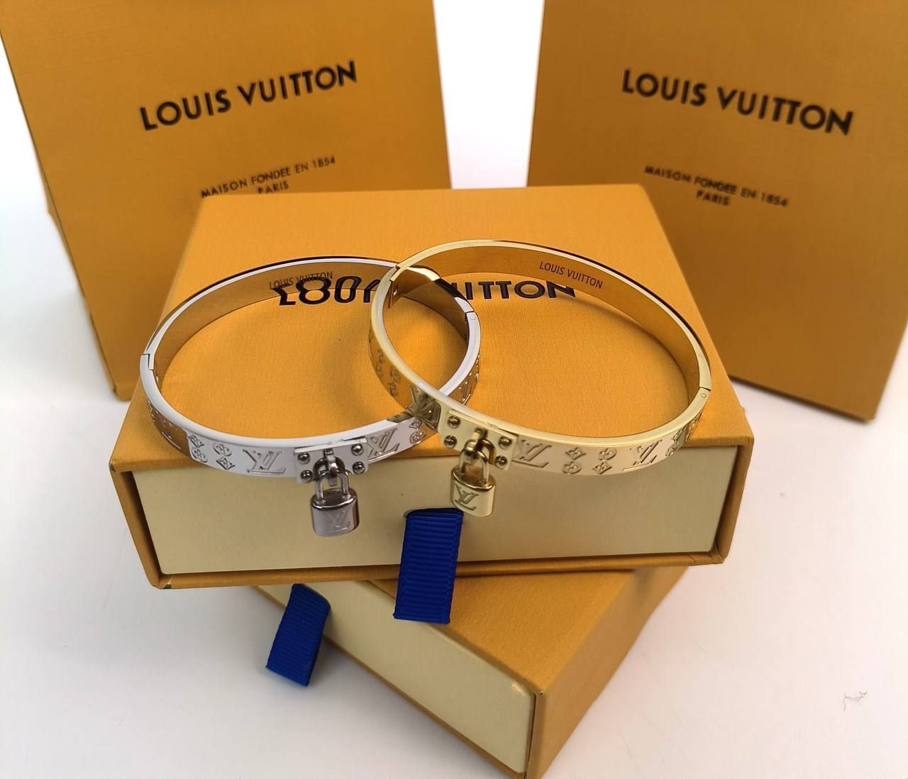 4902281366.jpg Louis Vuitton Padlock Bracelet For Women's in 2 Colors - Image 1