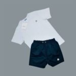 Moncler Logo Motif T-Shirts & Shorts Set For Men's in Different Colors - Image 3