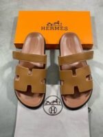 Hermes Chypre Sliders in Brown Color For Men's - Image 3