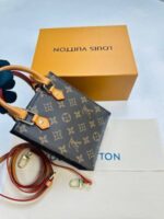 Louis Vuitton Monogram Empreinte Leather Petit Sac Plat Noir Women's Bags in 2 Colors - Image 3