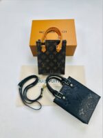 Louis Vuitton Monogram Empreinte Leather Petit Sac Plat Noir Women's Bags in 2 Colors