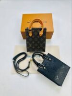 Louis Vuitton Monogram Empreinte Leather Petit Sac Plat Noir Women's Bags in 2 Colors - Image 2