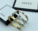 Gucci Luxury Double G Snap Engraved Bracelets in Different Colors - Image 2