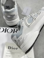 DIOR B30 GRAY MESH AND WHITE Men's Trainers - Image 3