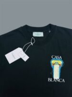 Casablanca Crew Neck La Colonne T-Shirts For Men's in Different Colors - Image 5