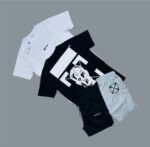 Off-White Logo Printed T-Shirts & Shorts Sets in 2 Colors For Men's - Image 2