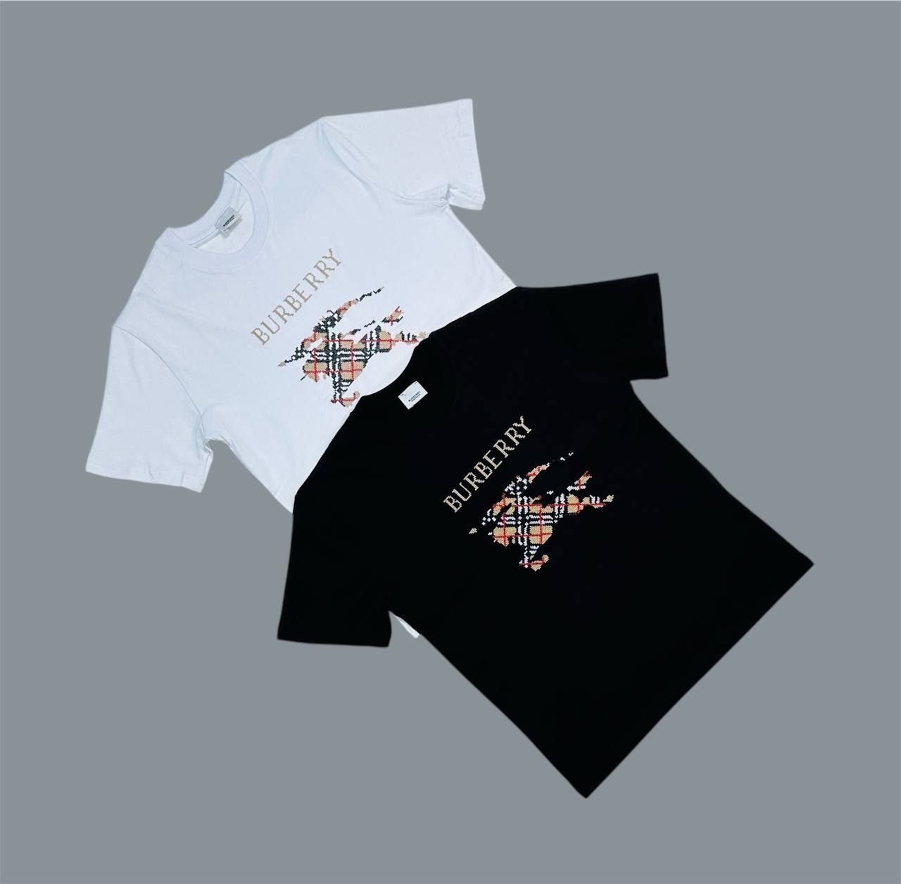 5000869172.jpg Burberry Black Cross Stitch EKD T-Shirts For Men's in Different Colors - Image 1