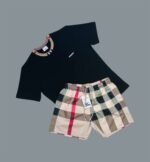 Burberry Icon Stripe Trim Cotton T-Shirts & Shorts Sets For Men's in Different Colors - Image 4