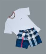 Burberry Icon Stripe Trim Cotton T-Shirts & Shorts Sets For Men's in Different Colors - Image 6