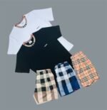 Burberry Icon Stripe Trim Cotton T-Shirts & Shorts Sets For Men's in Different Colors - Image 2
