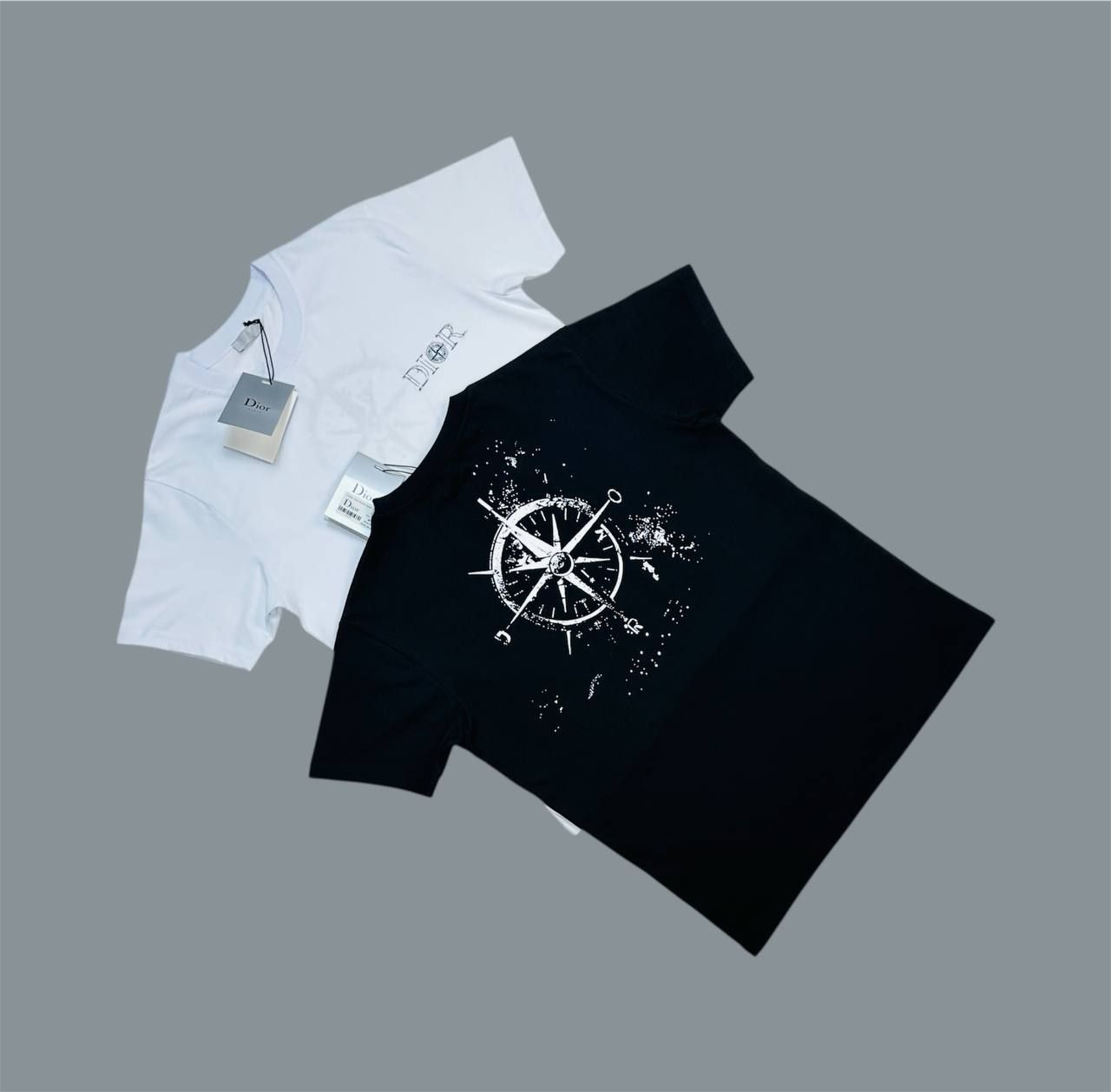 5035365397.jpg Dior Compass T-Shirts For Men's in 2 Colors - Image 1