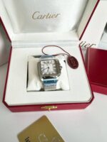 Santos De Cartier Stainless Steel White Dial LARGE Men's Watch - Image 2