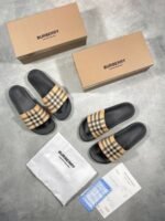 Burberry Signature Check Print Logo Sliders For Men's - Image 2