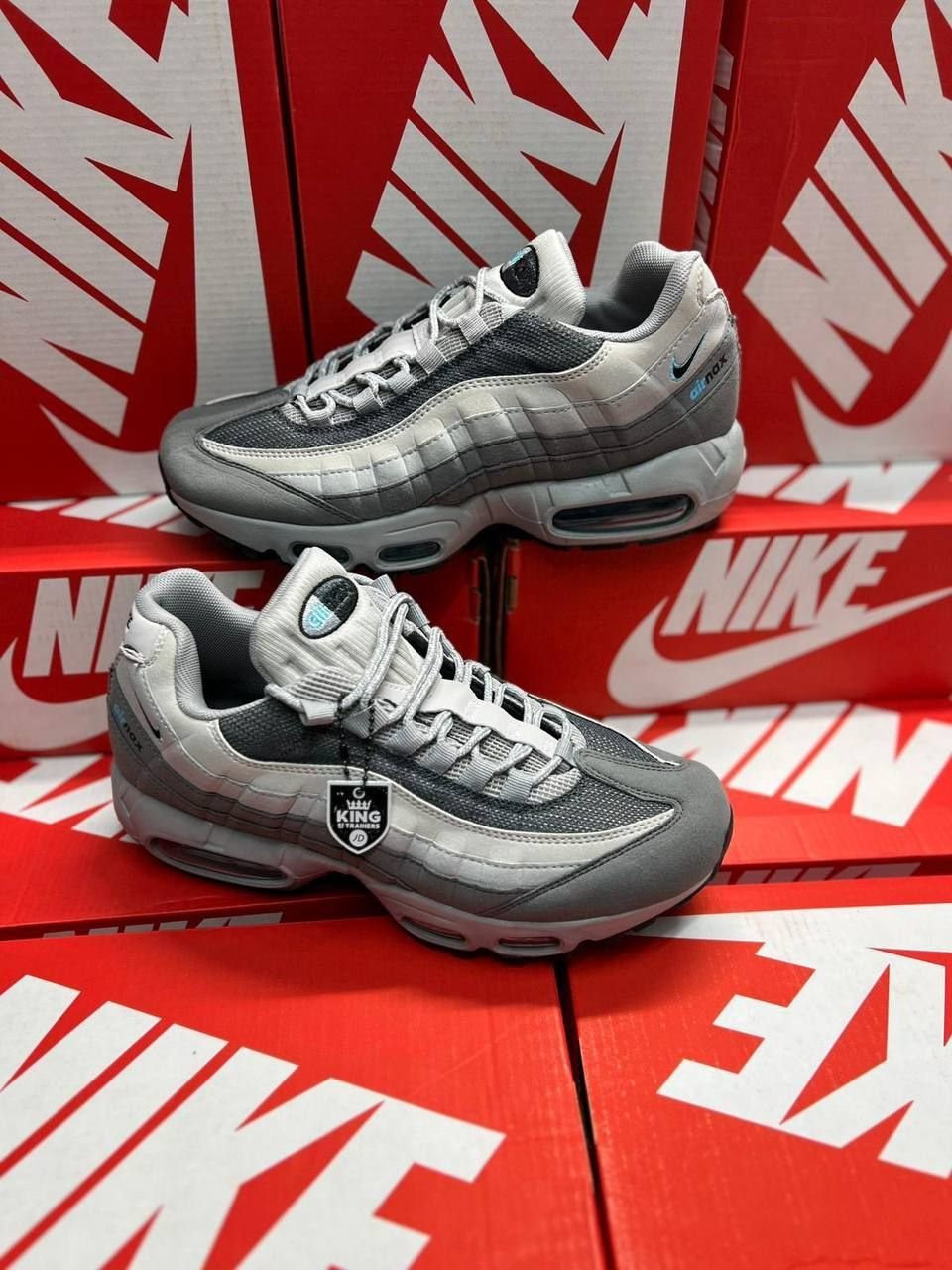 5041177607.jpg Nike Air Max 95 Essential Particle Grey White Men's Trainers - Image 1
