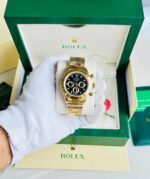 Rolex Daytona Black Dial Yellow Gold Men's Watch - Image 2