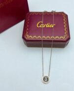Cartier Logo Necklace Pink Gold For Women's - Image 2