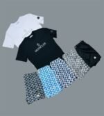 Moncler Logo Printed T-Shirts & Shorts Set For Men's in Different Colors - Image 2