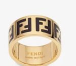 Fendi Enamel Gold Band Fashion Rings in 2 Colors - Image 2