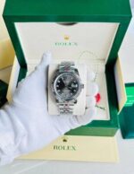 Rolex Datejust Black Dial Watch for Men's - Image 2