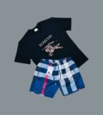 Burberry Cross Stitch T-Shirts & Shorts Sets For Men's in Different Colors - Image 5
