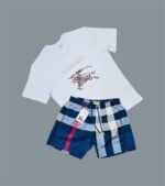 Burberry Cross Stitch T-Shirts & Shorts Sets For Men's in Different Colors - Image 6
