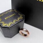 BVLGARI Rose Gold Diamond Ring For Women's