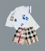 Burberry Floral Printed Crewneck T-shirt & Shorts Sets For Men's in Different Colors - Image 4